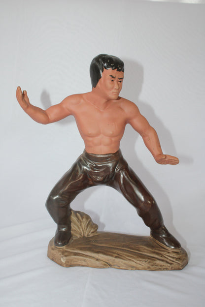 Martial Artist Bonsai Figurine – Decorative Ceramic Statue for Bonsai, Terrarium & Home Décor