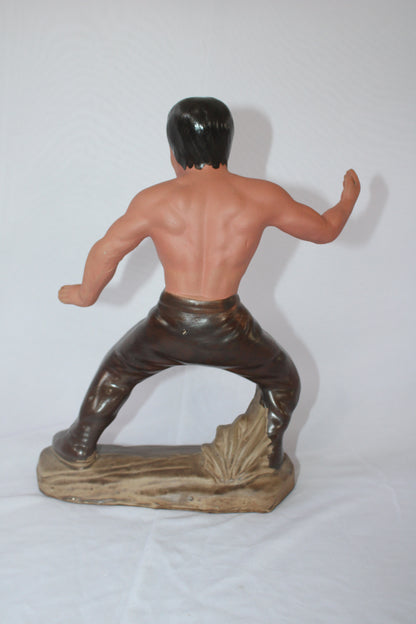 Martial Artist Bonsai Figurine – Decorative Ceramic Statue for Bonsai, Terrarium & Home Décor