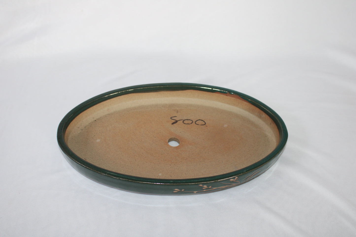 Premium Handmade Taiwanese Oval Bonsai Pot | Glazed Ceramic | Traditional Landscape Design | Shallow Tray Planter for Bonsai