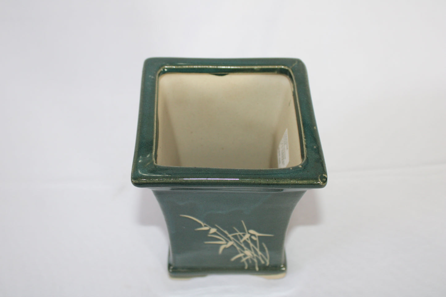Imported Taiwanese Tall Bonsai Pot | Premium Ceramic Bonsai Planter | Glossy Green & Matte Brown Finish