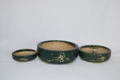 Premium Taiwanese Ceramic Bonsai Tray | Handmade Glazed Bonsai Pot | Shallow Bonsai Planter for Indoor & Outdoor Use