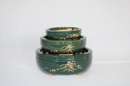 Premium Taiwanese Ceramic Bonsai Tray | Handmade Glazed Bonsai Pot | Shallow Bonsai Planter for Indoor & Outdoor Use