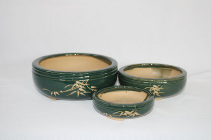 Premium Taiwanese Ceramic Bonsai Tray | Handmade Glazed Bonsai Pot | Shallow Bonsai Planter for Indoor & Outdoor Use