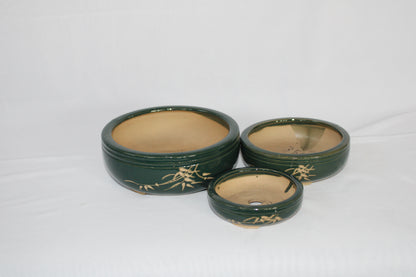 Premium Taiwanese Ceramic Bonsai Tray | Handmade Glazed Bonsai Pot | Shallow Bonsai Planter for Indoor & Outdoor Use