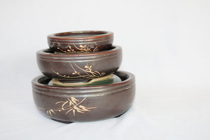 Premium Taiwanese Ceramic Bonsai Tray | Handmade Glazed Bonsai Pot | Shallow Bonsai Planter for Indoor & Outdoor Use