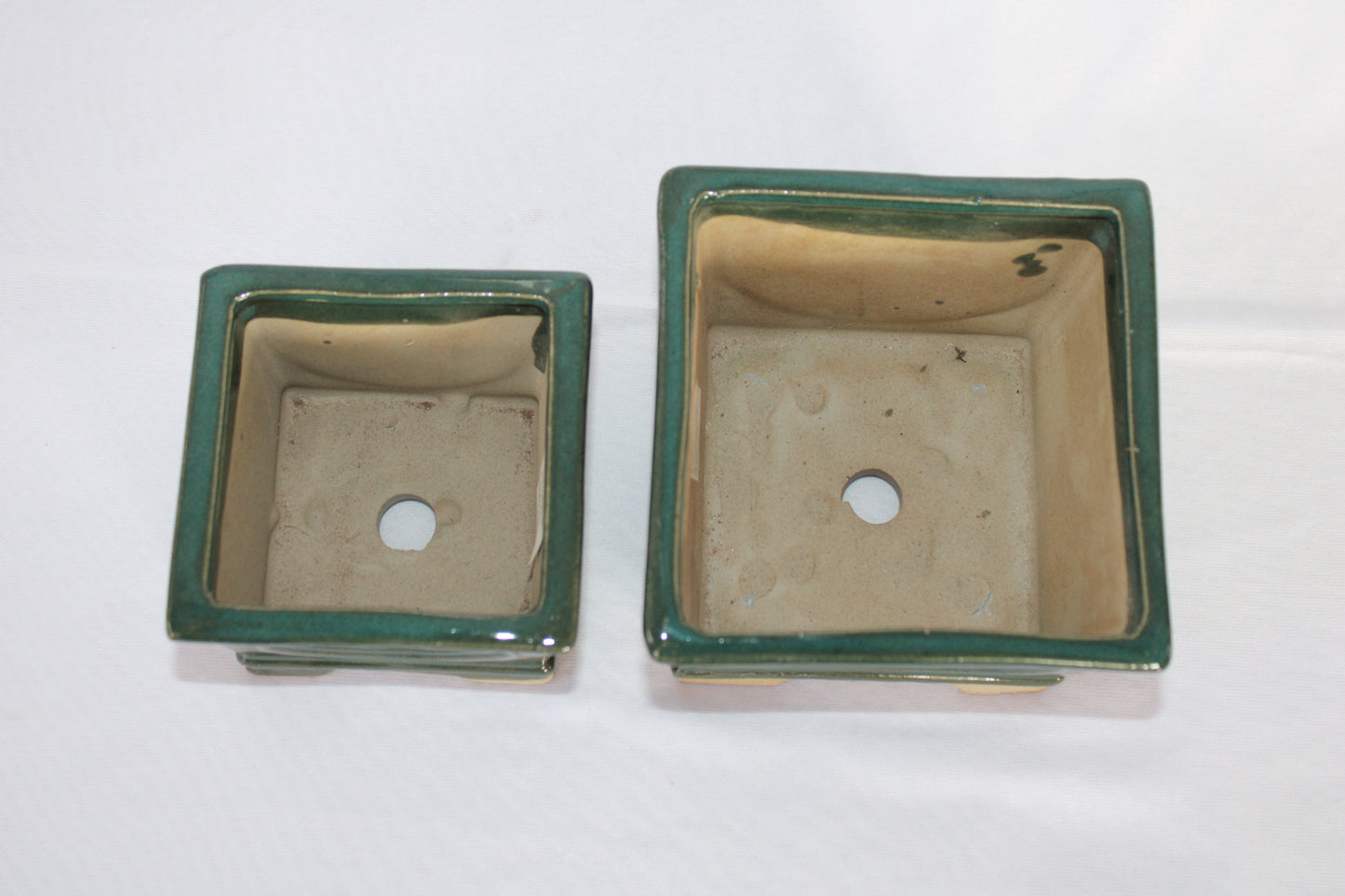 Premium Taiwanese Ceramic Bonsai Pot – Handcrafted Square Planter with Elegant Botanical Design | Ideal for Bonsai & Indoor Plants