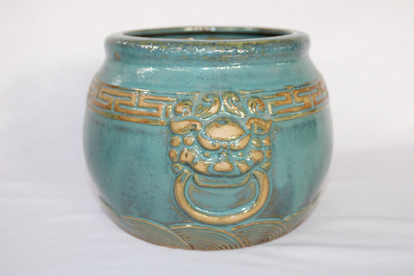 Premium Taiwanese Ceramic Bonsai Pot with Antique Glaze & Handcrafted Lion Design | Luxury Planter for Bonsai & Indoor Decor
