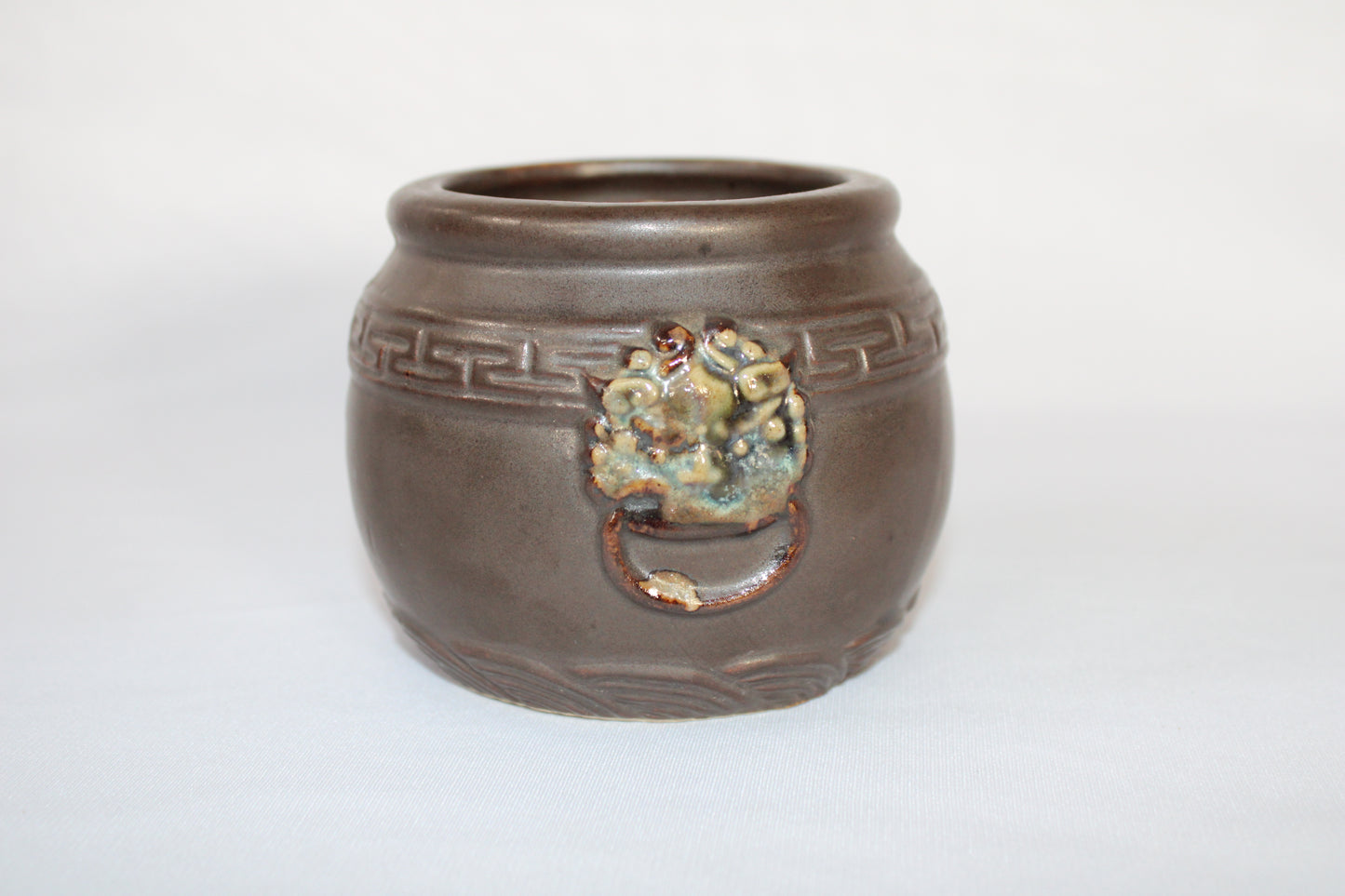 Premium Taiwanese Ceramic Bonsai Pot with Antique Glaze & Handcrafted Lion Design | Luxury Planter for Bonsai & Indoor Decor