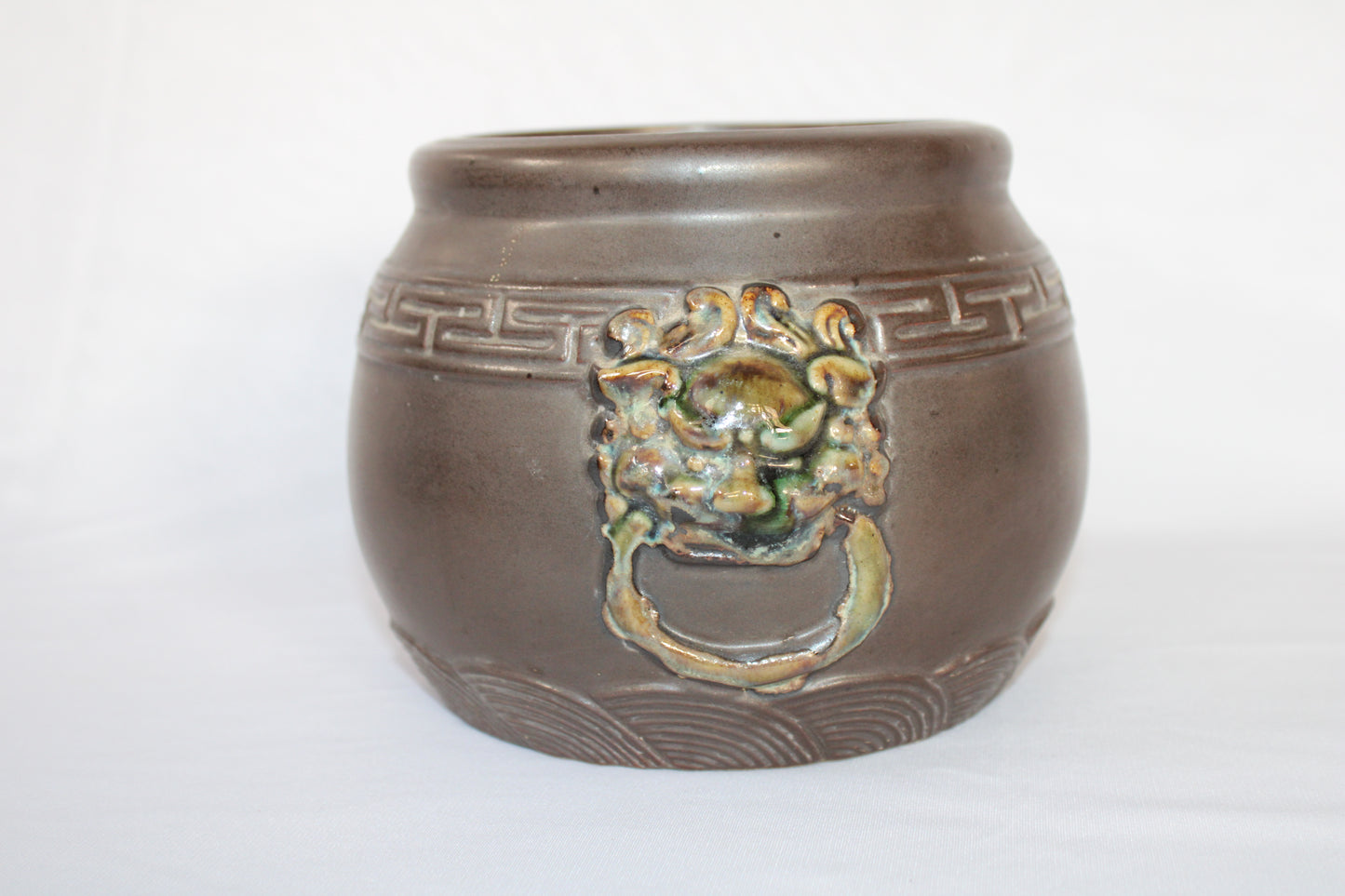 Premium Taiwanese Ceramic Bonsai Pot with Antique Glaze & Handcrafted Lion Design | Luxury Planter for Bonsai & Indoor Decor
