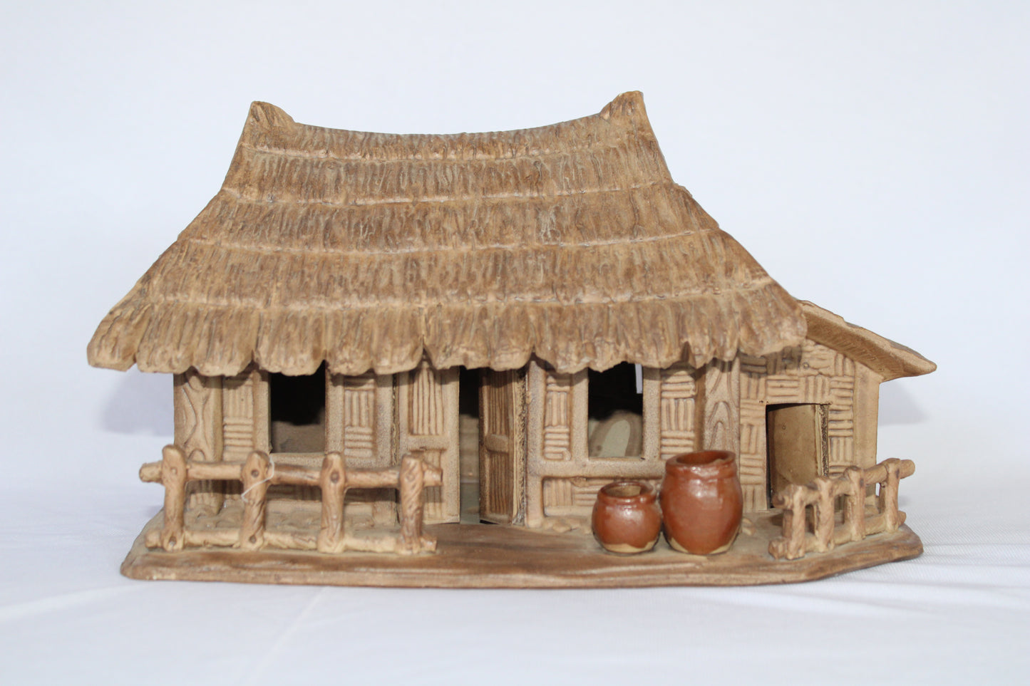 Ceramic Bonsai House | Miniature Village Hut for Bonsai Landscape | Decorative Bonsai Accessory