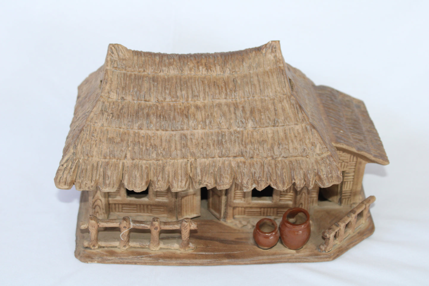 Ceramic Bonsai House | Miniature Village Hut for Bonsai Landscape | Decorative Bonsai Accessory