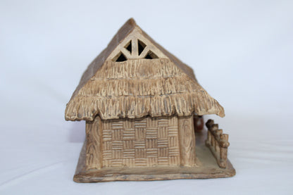 Ceramic Bonsai House | Miniature Village Hut for Bonsai Landscape | Decorative Bonsai Accessory