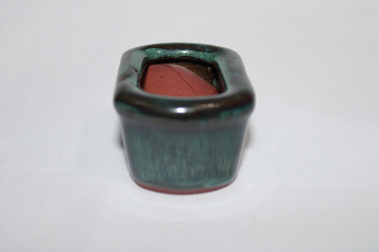 Premium Vietnam Ceramic Mini Bonsai Pot | Glazed Green Designer Succulent Planter | Small Indoor Bonsai Pot