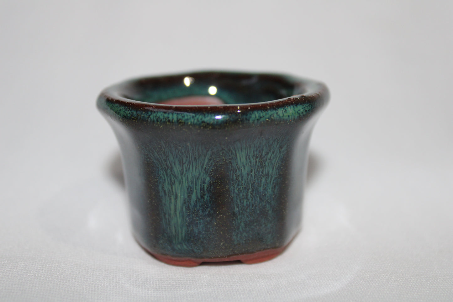 Mini Oval Glossy Green Ceramic Bonsai Pot | Vietnam Imported Designer Succulent Planter | Small Indoor Bonsai Container