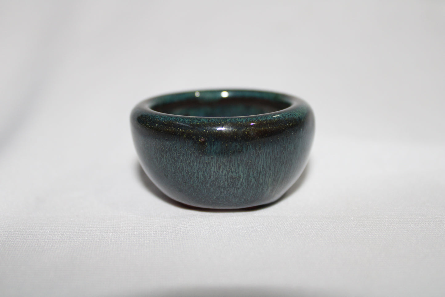 Mini Round Deep Ceramic Bonsai Pot | Glossy Green Designer Planter | Imported Small Succulent Pot for Indoor Decor
