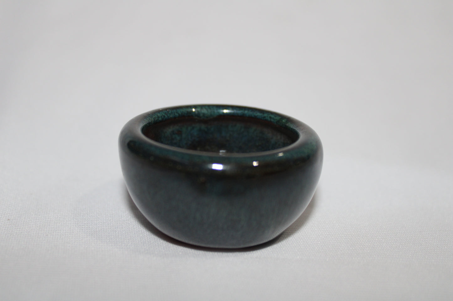 Mini Round Deep Ceramic Bonsai Pot | Glossy Green Designer Planter | Imported Small Succulent Pot for Indoor Decor