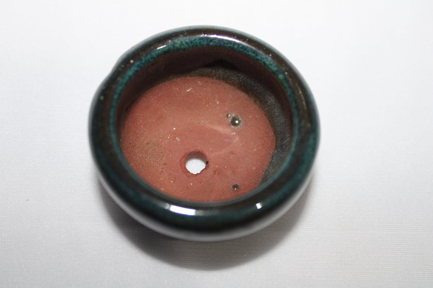 Mini Round Deep Ceramic Bonsai Pot | Glossy Green Designer Planter | Imported Small Succulent Pot for Indoor Decor