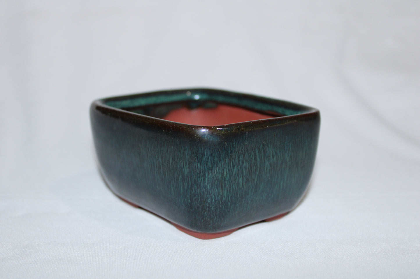 Premium Rectangular Ceramic Bonsai Pot | Imported Glazed Planter | Deep Green Finish | Bonsai Training Container with Drainage Hole